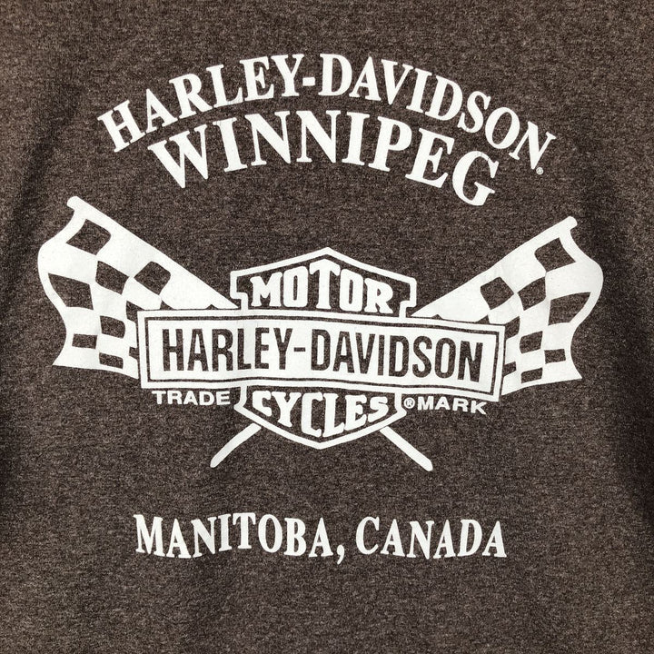 Harley-Davidson Motorcycle Bike T-shirt, Men's XL size cotton brown type Vintage Second Hand