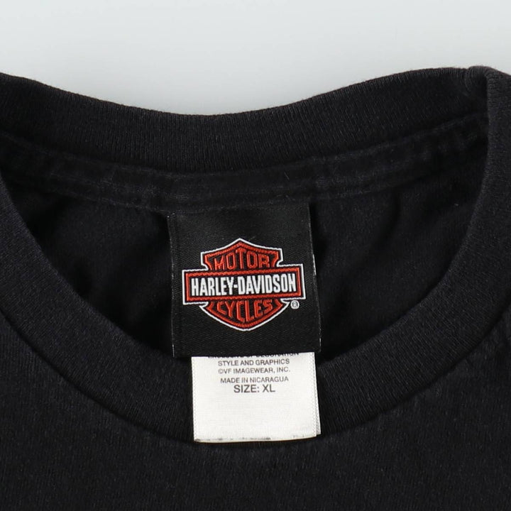 Harley-Davidson Motorcycle Bike T-shirt, Men's XL size cotton black type Vintage Second Hand