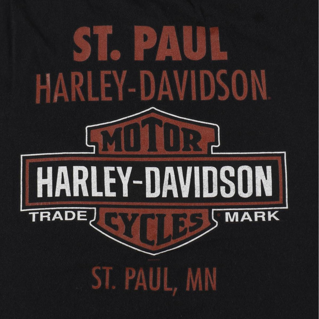 Harley-Davidson Motorcycle Bike T-shirt, Men's XL size cotton black type Vintage Second Hand