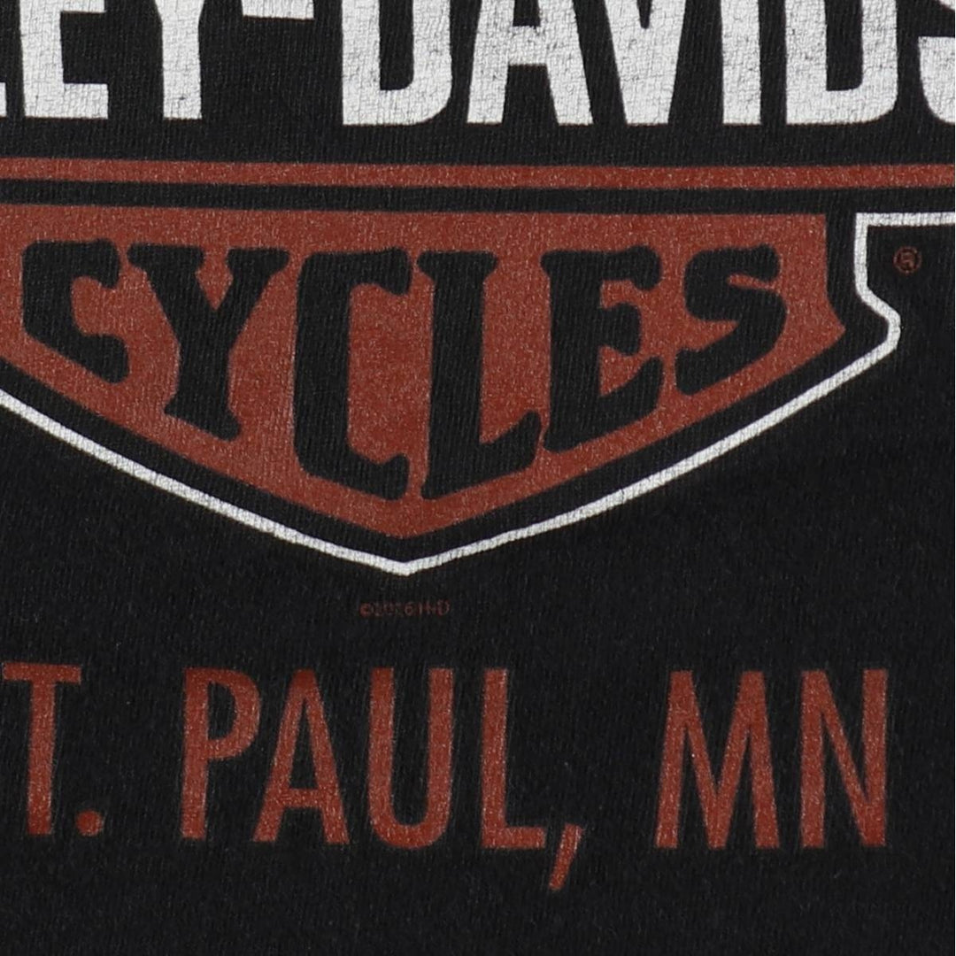 Harley-Davidson Motorcycle Bike T-shirt, Men's XL size cotton black type Vintage Second Hand