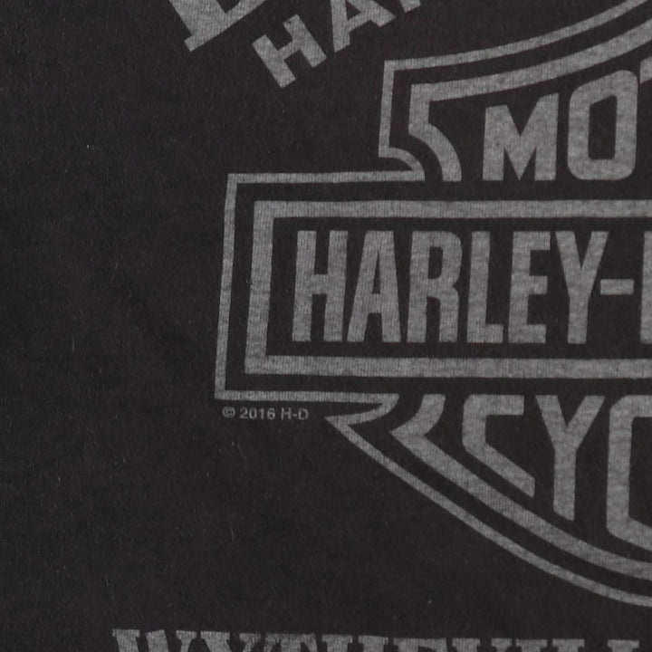 Harley-Davidson Skull Wing Motorcycle Bike T-Shirt, Men's Size S (approx.) cotton black type Vintage Second Hand