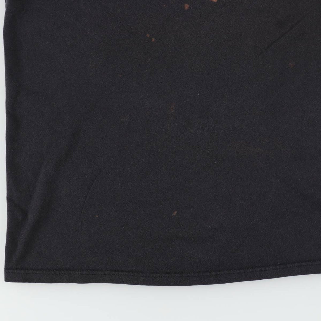 Harley-Davidson Fire Pattern Snake Print Skull Wing Motorcycle Bike T-Shirt, Men's Size XL (approx.) cotton black type Vintage Second Hand