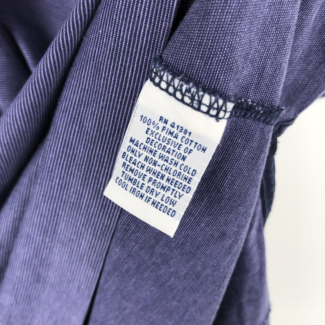 Ralph Lauren POLO GOLF Short Sleeve Striped Polo Shirt Men's XL Pima Cotton navy blue type Vintage Second Hand