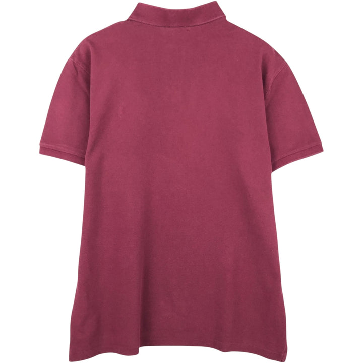 Ralph Lauren POLO RALPH LAUREN CUSTOM SLIM FIT short sleeve polo shirt men's XL equivalent cotton red type reddish brown Vintage Second Hand