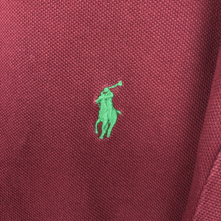 Ralph Lauren POLO RALPH LAUREN CUSTOM SLIM FIT short sleeve polo shirt men's XL equivalent cotton red type reddish brown Vintage Second Hand