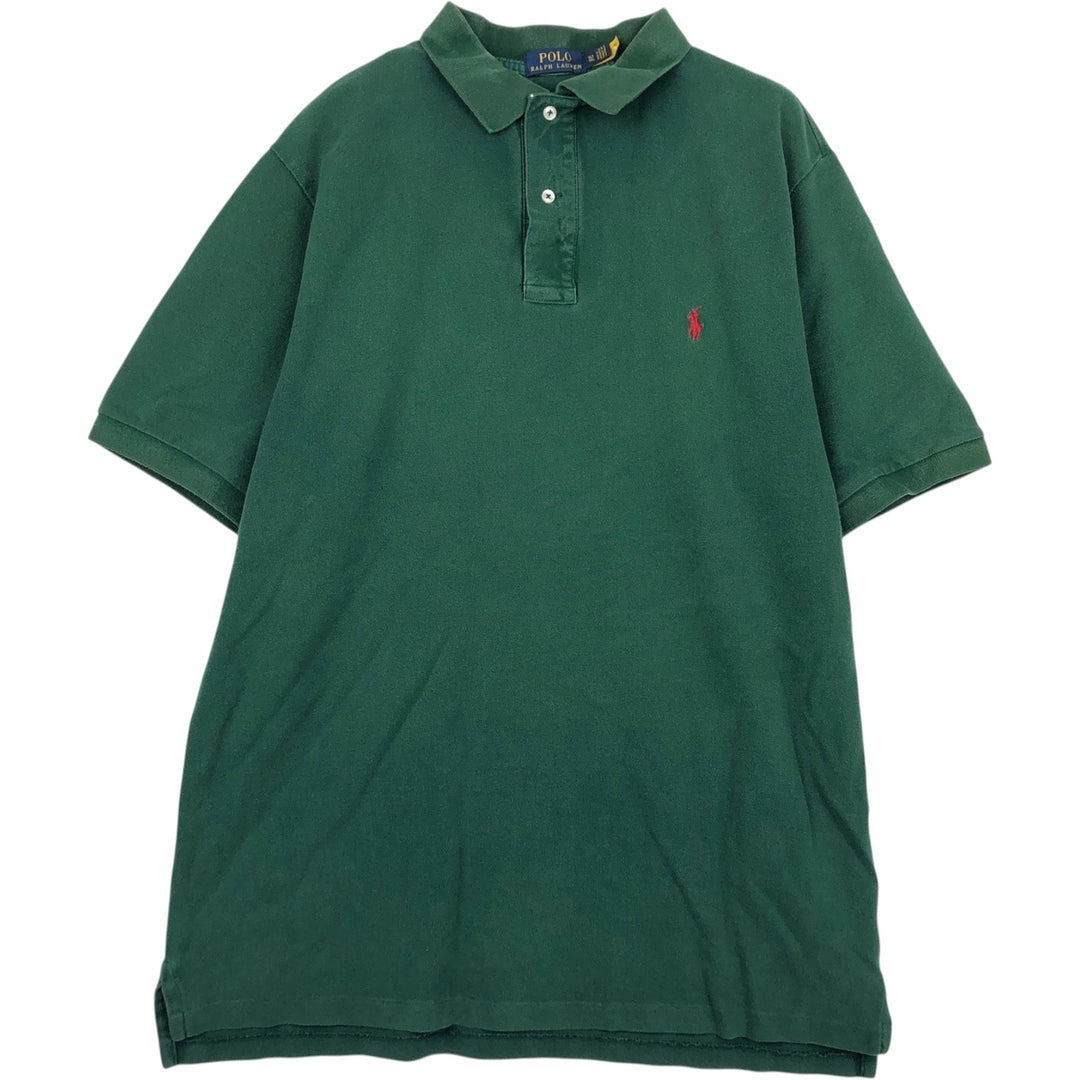 Ralph Lauren POLO RALPH LAUREN short sleeve polo shirt men's XL equivalent cotton green type Vintage Second Hand