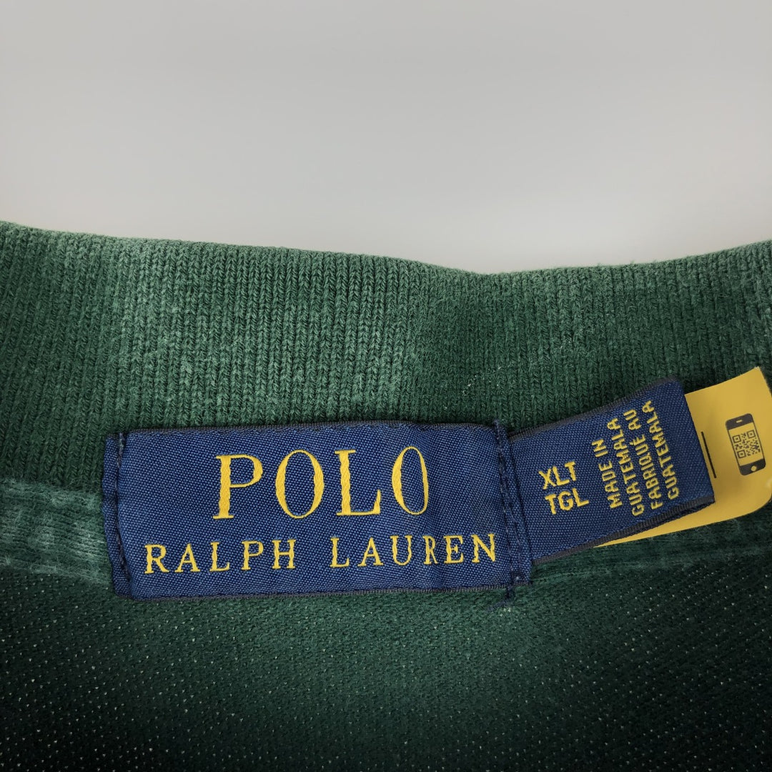 Ralph Lauren POLO RALPH LAUREN short sleeve polo shirt men's XL equivalent cotton green type Vintage Second Hand
