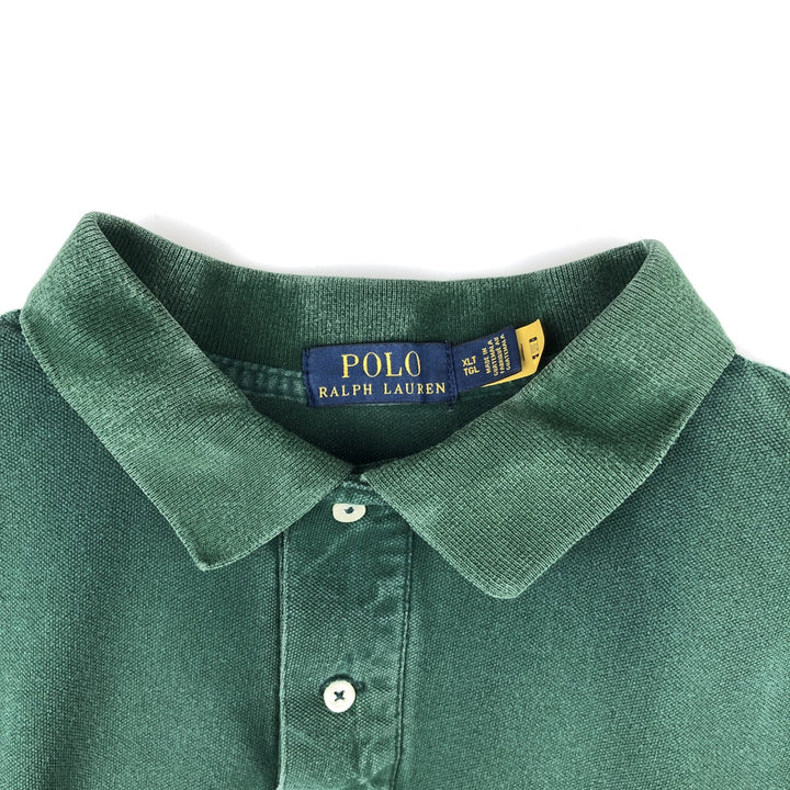 Ralph Lauren POLO RALPH LAUREN short sleeve polo shirt men's XL equivalent cotton green type Vintage Second Hand