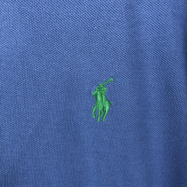 Ralph Lauren POLO RALPH LAUREN CUSTOM SLIM FIT short-sleeved polo shirt, men's size XXL cotton Blue type light blue Vintage Second Hand