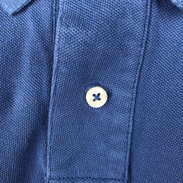 Ralph Lauren POLO RALPH LAUREN CUSTOM SLIM FIT short-sleeved polo shirt, men's size XXL cotton Blue type light blue Vintage Second Hand
