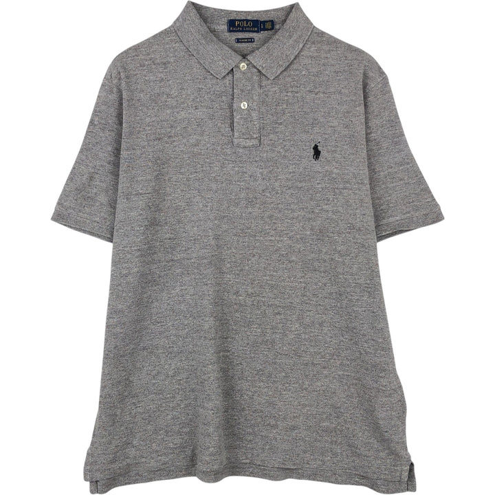 Ralph Lauren POLO RALPH LAUREN CLASSIC FIT short sleeve polo shirt for men size L cotton gray type Vintage Second Hand
