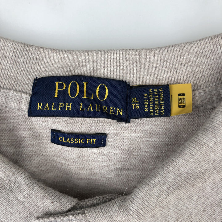 Ralph Lauren POLO RALPH LAUREN CLASSIC FIT short sleeve polo shirt men's XL equivalent cotton Beige type Vintage Second Hand
