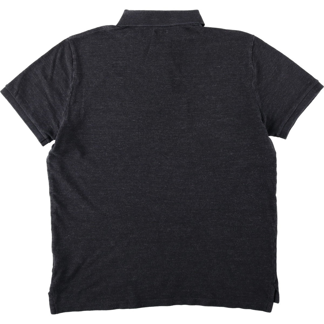 Ralph Lauren POLO RALPH LAUREN CUSTOM SLIM FIT short sleeve polo shirt, men's size L cotton gray type Vintage Second Hand
