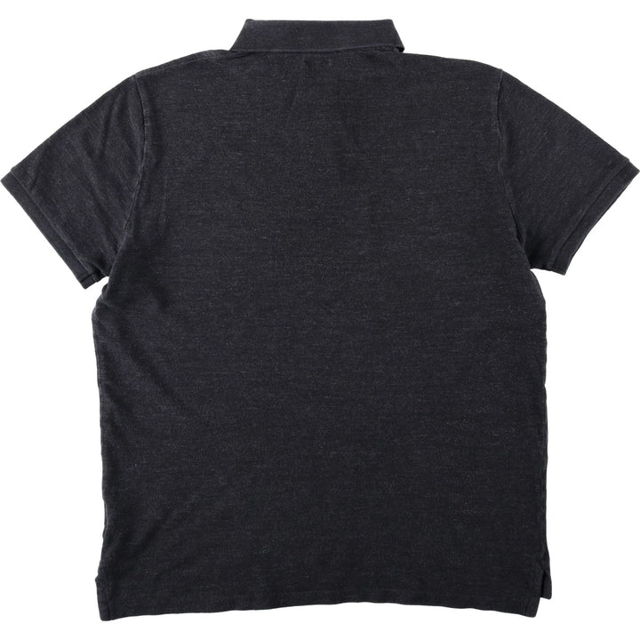 Ralph Lauren POLO RALPH LAUREN CUSTOM SLIM FIT short sleeve polo shirt, men's size L cotton gray type Vintage Second Hand