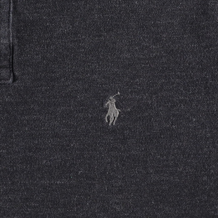 Ralph Lauren POLO RALPH LAUREN CUSTOM SLIM FIT short sleeve polo shirt, men's size L cotton gray type Vintage Second Hand