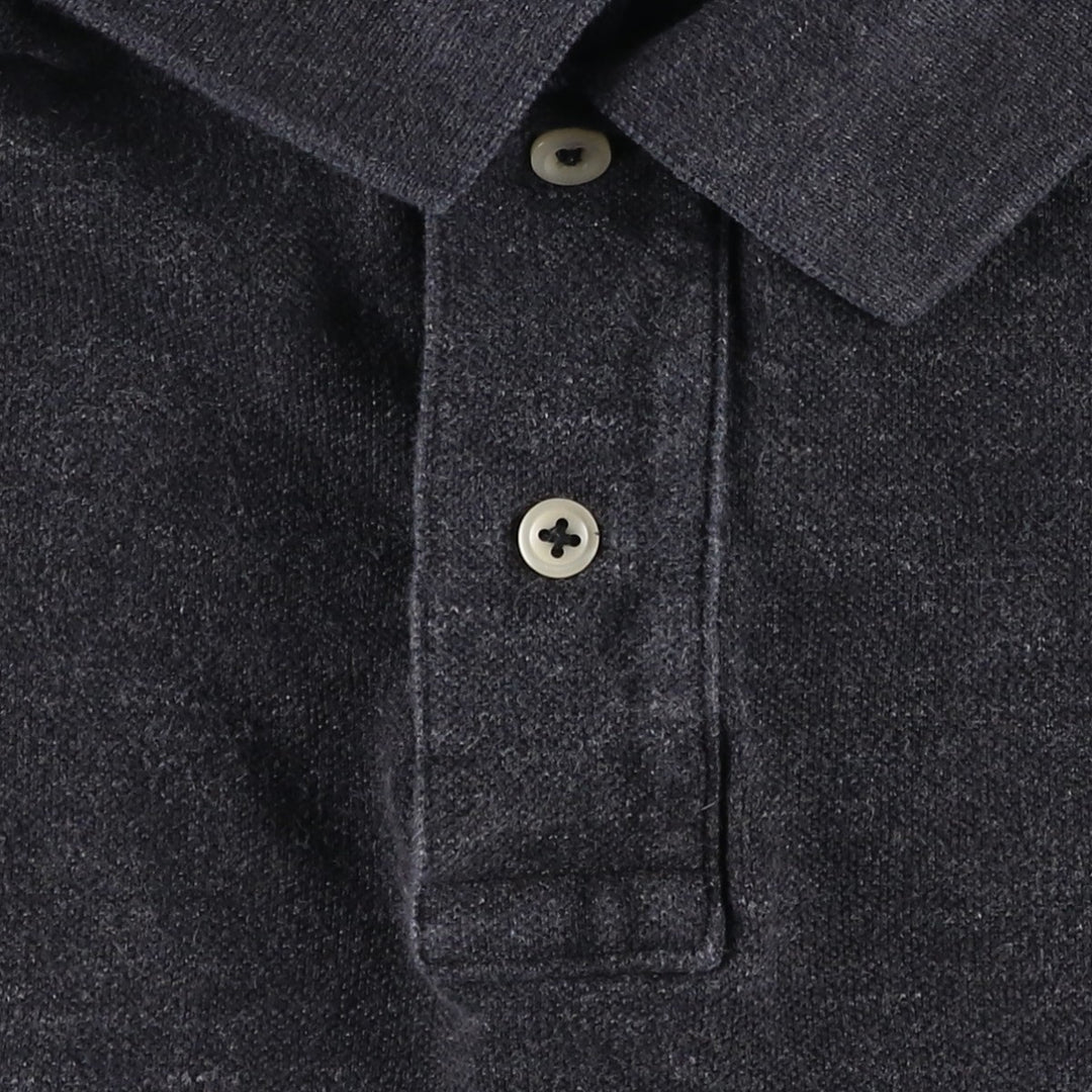 Ralph Lauren POLO RALPH LAUREN CUSTOM SLIM FIT short sleeve polo shirt, men's size L cotton gray type Vintage Second Hand