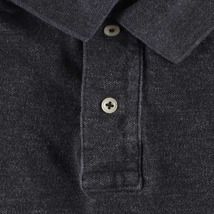 Ralph Lauren POLO RALPH LAUREN CUSTOM SLIM FIT short sleeve polo shirt, men's size L cotton gray type Vintage Second Hand