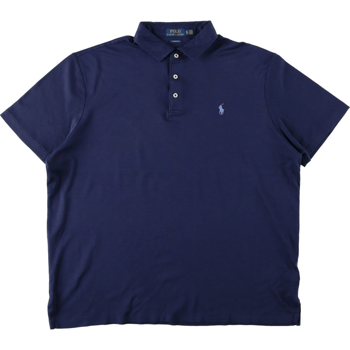 Ralph Lauren POLO RALPH LAUREN CLASSIC FIT short sleeve polo shirt men's XL equivalent cotton navy blue type Vintage Second Hand