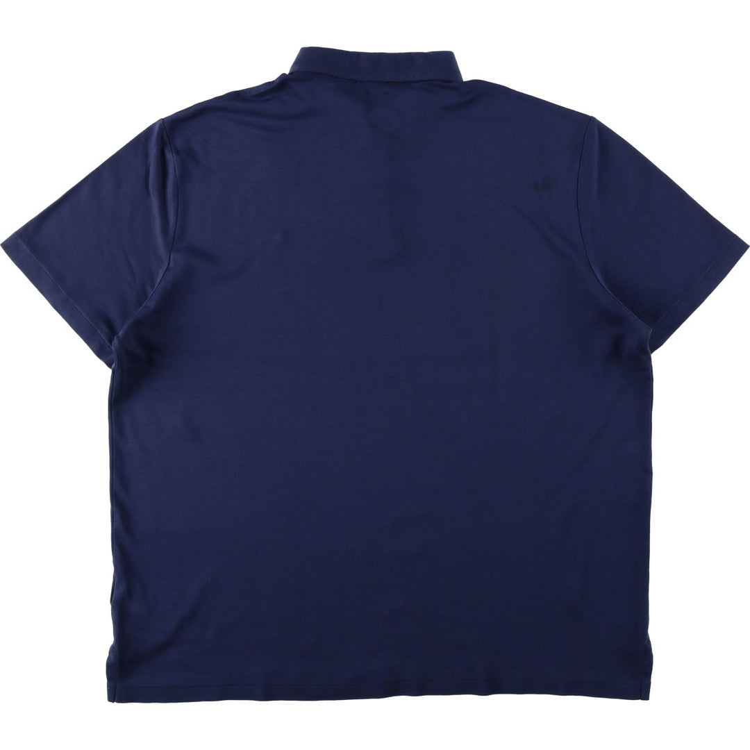 Ralph Lauren POLO RALPH LAUREN CLASSIC FIT short sleeve polo shirt men's XL equivalent cotton navy blue type Vintage Second Hand