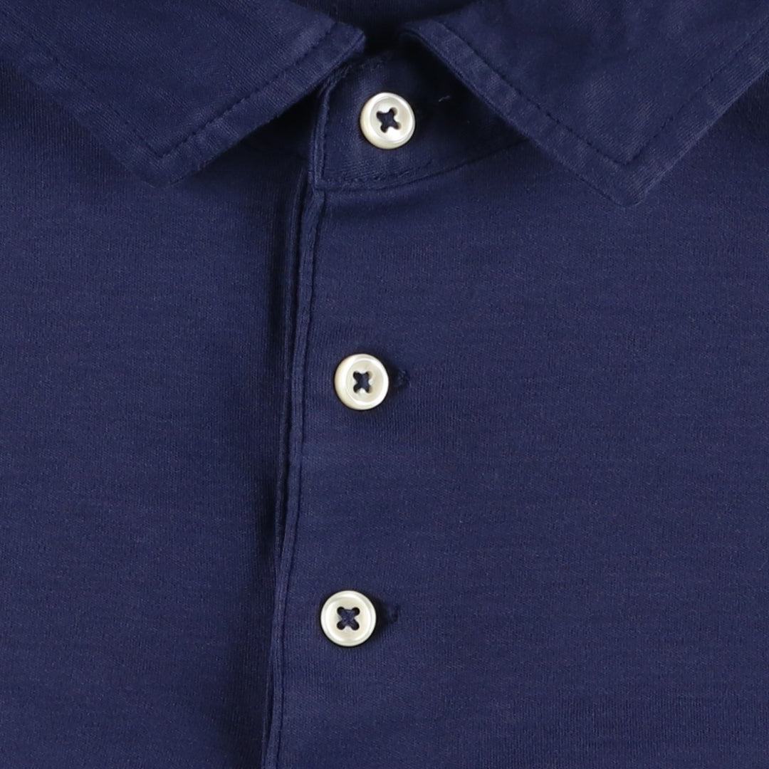 Ralph Lauren POLO RALPH LAUREN CLASSIC FIT short sleeve polo shirt men's XL equivalent cotton navy blue type Vintage Second Hand