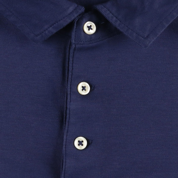 Ralph Lauren POLO RALPH LAUREN CLASSIC FIT short sleeve polo shirt men's XL equivalent cotton navy blue type Vintage Second Hand