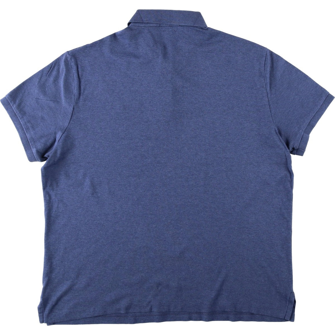 Ralph Lauren POLO RALPH LAUREN CUSTOM SLIM FIT short sleeve polo shirt men's XL equivalent cotton blue type Vintage Second Hand