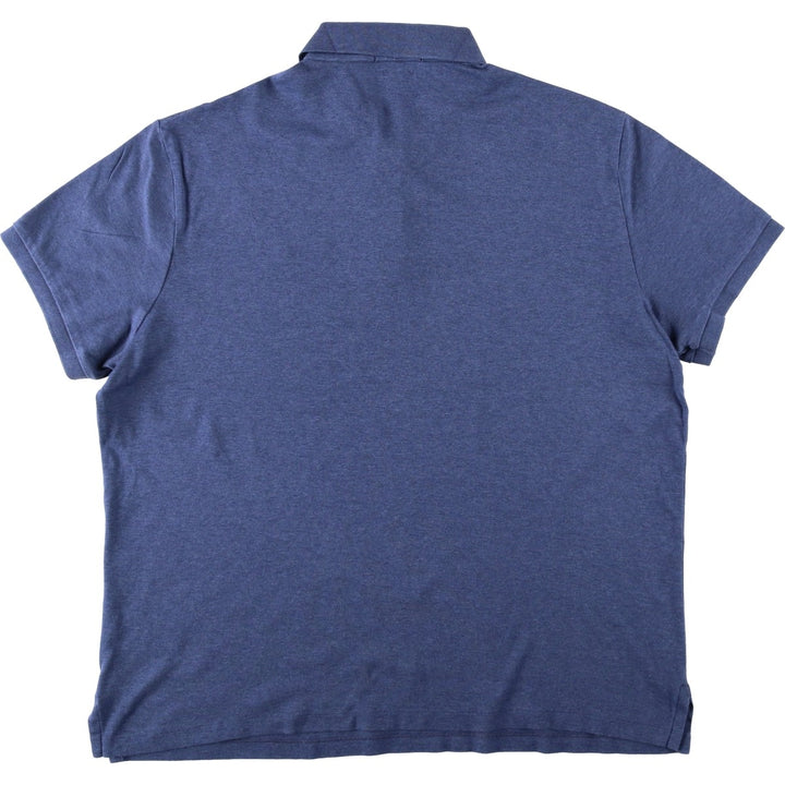 Ralph Lauren POLO RALPH LAUREN CUSTOM SLIM FIT short sleeve polo shirt men's XL equivalent cotton blue type Vintage Second Hand