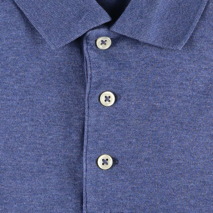 Ralph Lauren POLO RALPH LAUREN CUSTOM SLIM FIT short sleeve polo shirt men's XL equivalent cotton blue type Vintage Second Hand