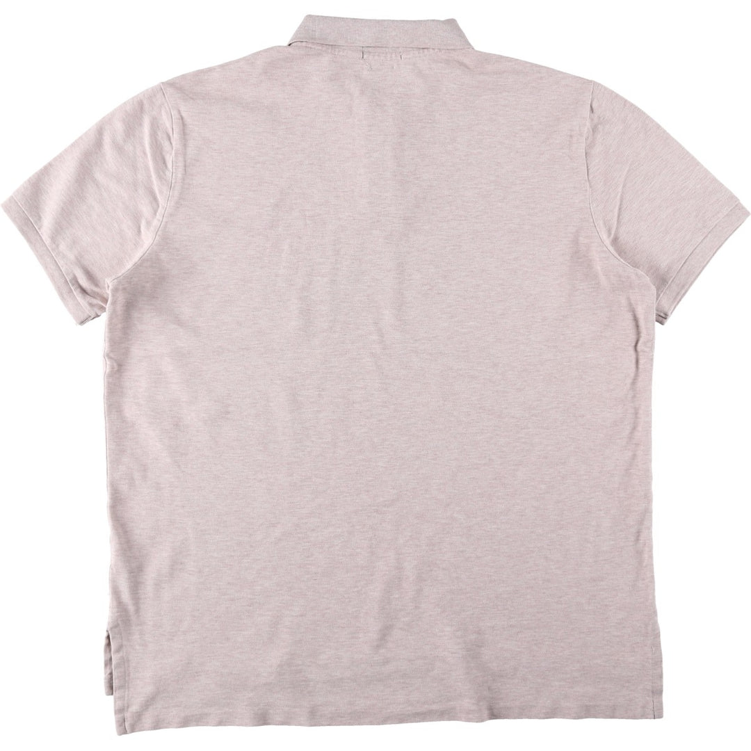Ralph Lauren POLO RALPH LAUREN STRETCH MESH Short-Sleeve Polo Shirt, Men's Size XL (approx.) cotton Beige type Vintage Second Hand