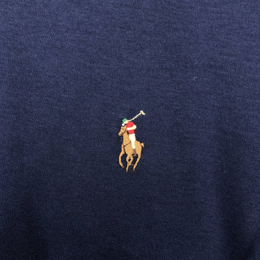 Ralph Lauren POLO RALPH LAUREN short sleeve polo shirt men's size L cotton navy blue type Vintage Second Hand