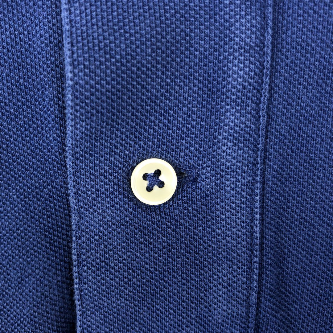 Ralph Lauren POLO RALPH LAUREN CUSTOM SLIM FIT short-sleeved polo shirt, men's size XXL cotton blue type Vintage Second Hand