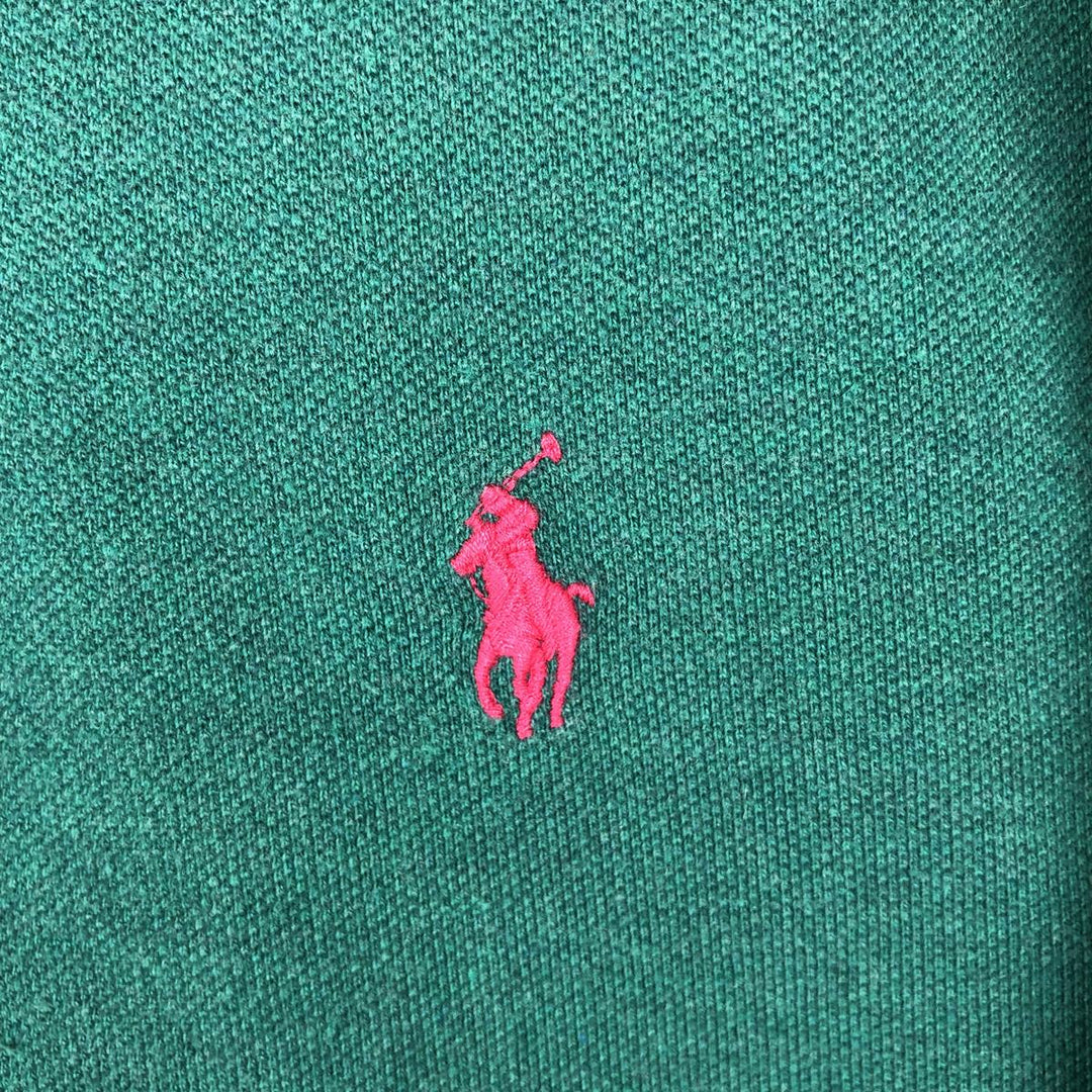 Ralph Lauren POLO RALPH LAUREN CUSTOM FIT short sleeve polo shirt men's size L cotton green type Vintage Second Hand