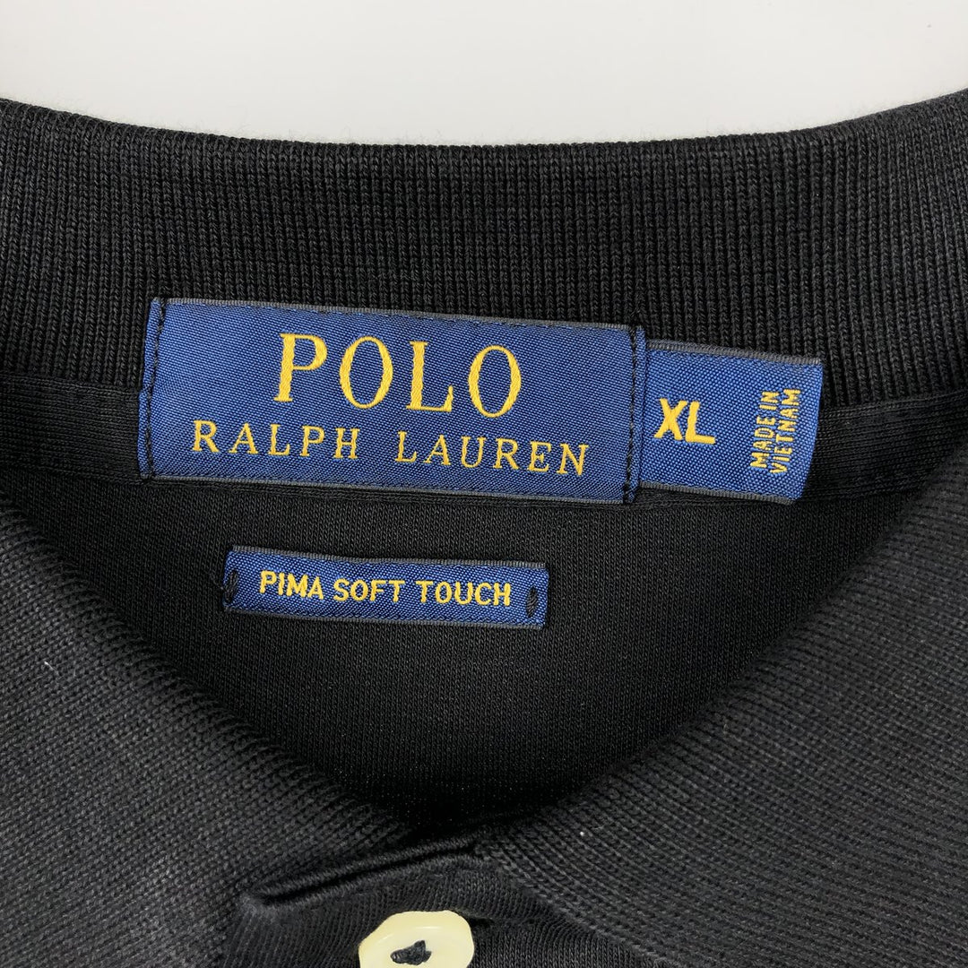 Ralph Lauren POLO RALPH LAUREN short sleeve polo shirt men's XL equivalent cotton black type Vintage Second Hand