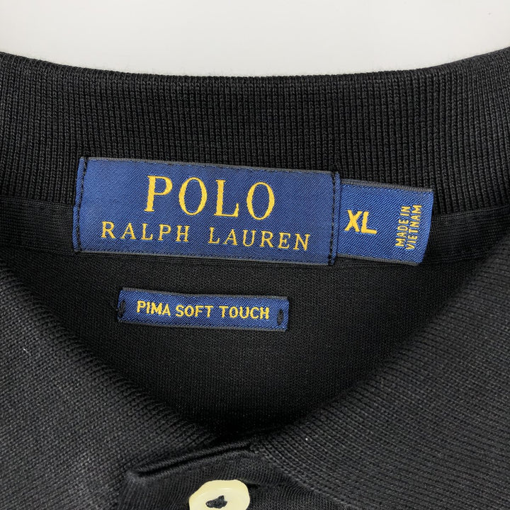 Ralph Lauren POLO RALPH LAUREN short sleeve polo shirt men's XL equivalent cotton black type Vintage Second Hand