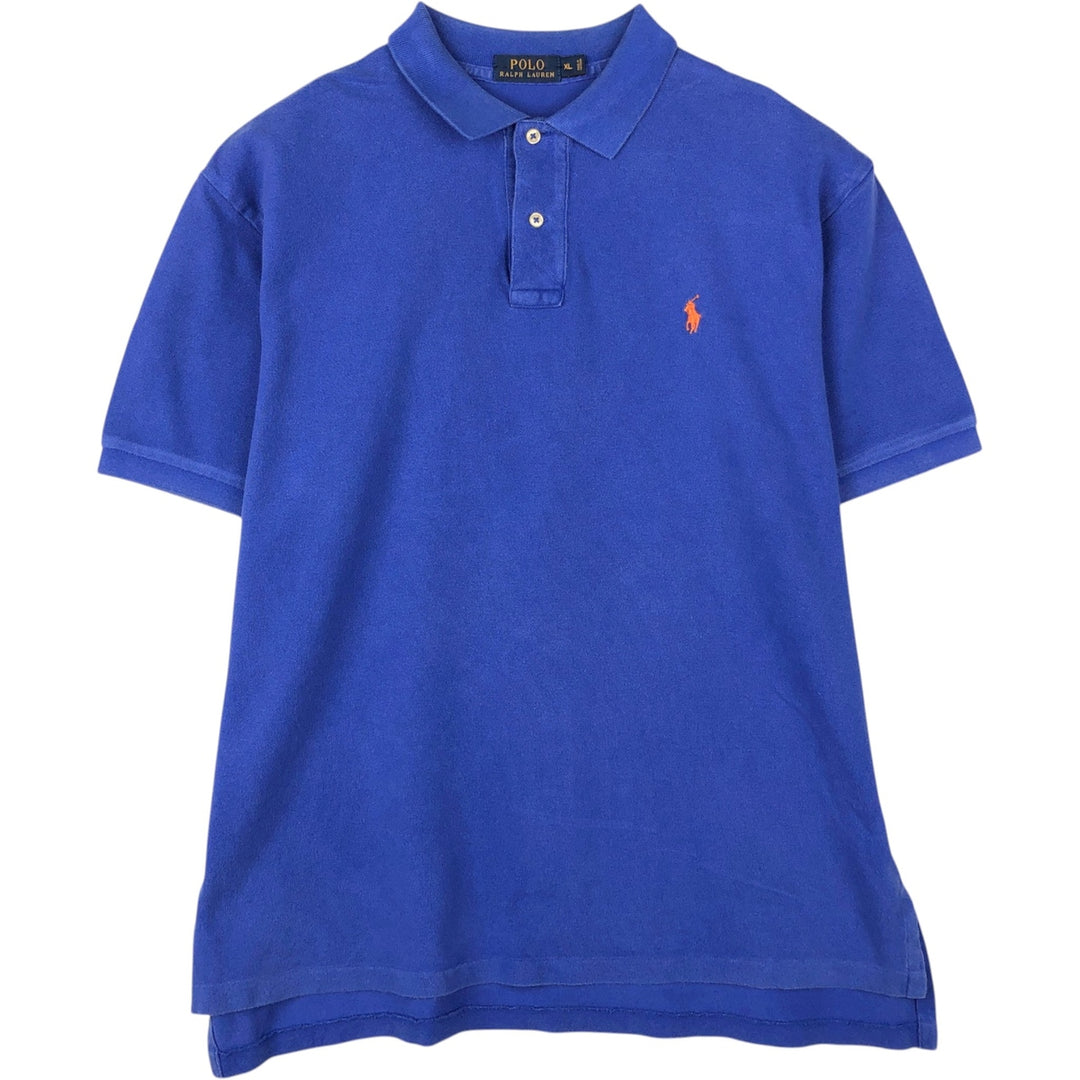 Ralph Lauren POLO RALPH LAUREN short sleeve polo shirt men's XL equivalent cotton blue type Vintage Second Hand