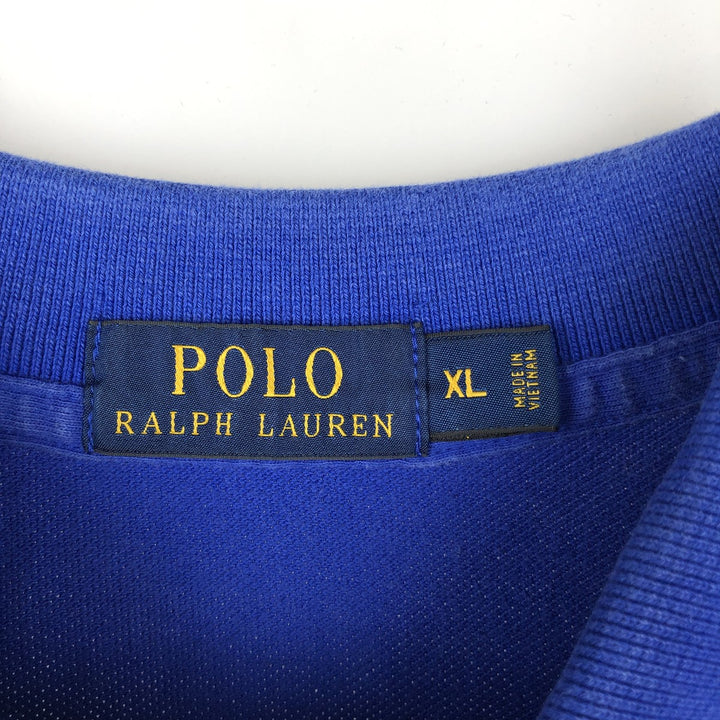 Ralph Lauren POLO RALPH LAUREN short sleeve polo shirt men's XL equivalent cotton blue type Vintage Second Hand