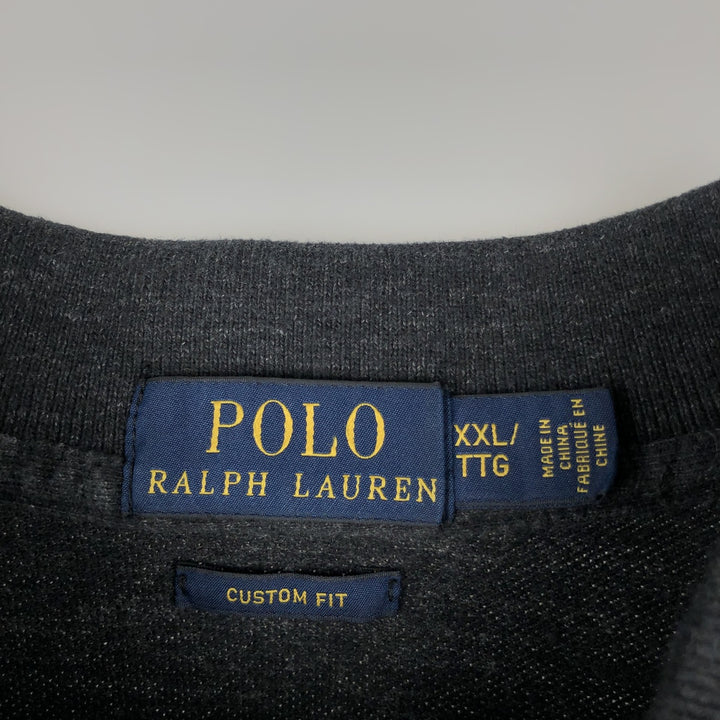 Ralph Lauren POLO RALPH LAUREN CUSTOM FIT short sleeve polo shirt men's XXL equivalent cotton black type Vintage Second Hand