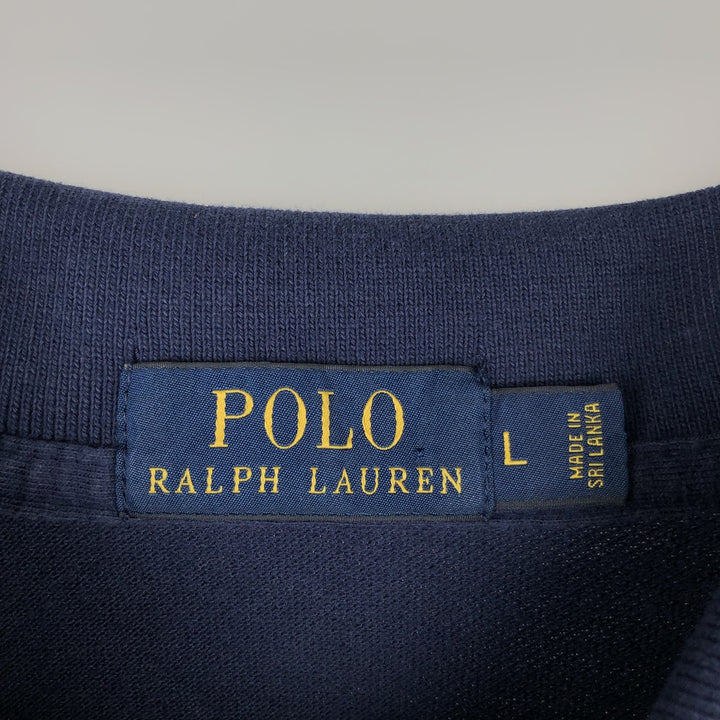 Ralph Lauren POLO RALPH LAUREN short sleeve polo shirt men's size L cotton navy blue type Vintage Second Hand