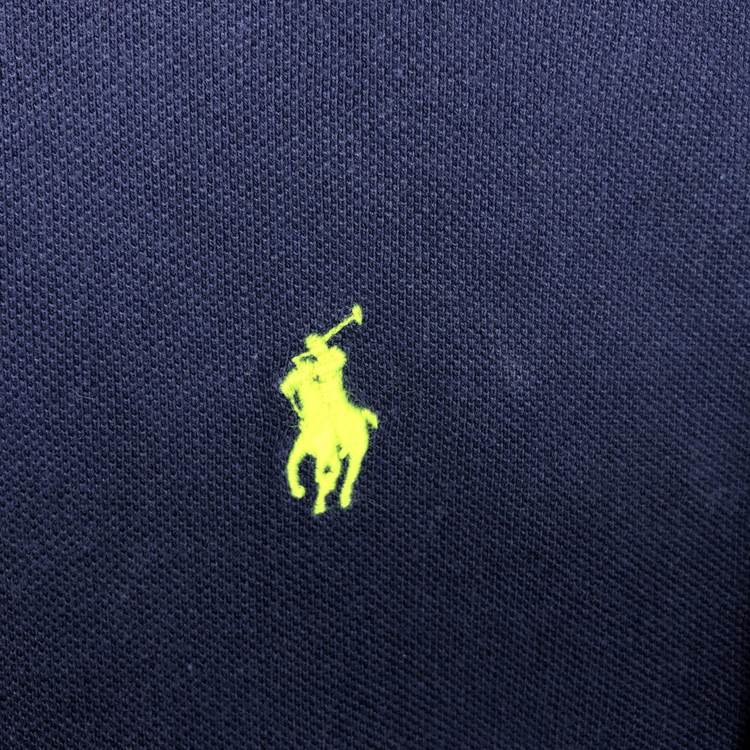 Ralph Lauren POLO RALPH LAUREN short sleeve polo shirt men's size L cotton navy blue type Vintage Second Hand