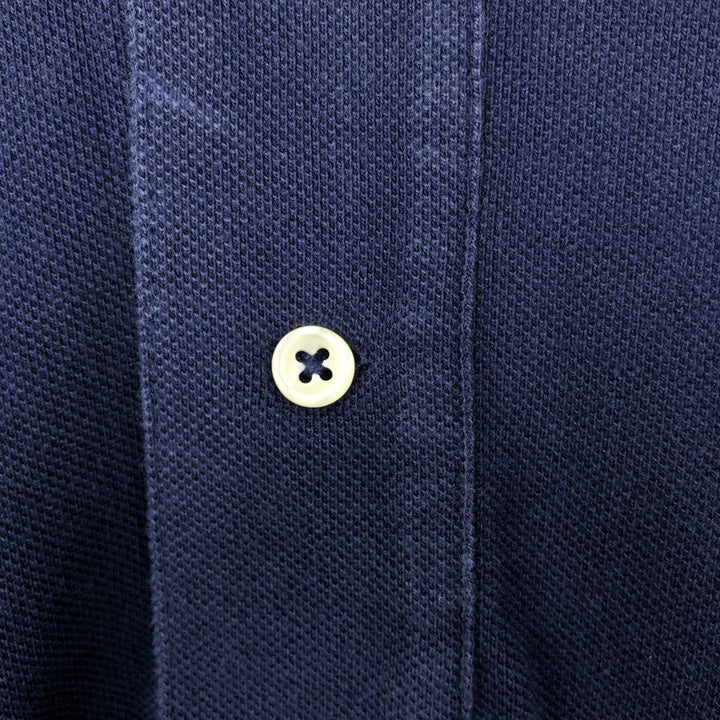 Ralph Lauren POLO RALPH LAUREN short sleeve polo shirt men's size L cotton navy blue type Vintage Second Hand