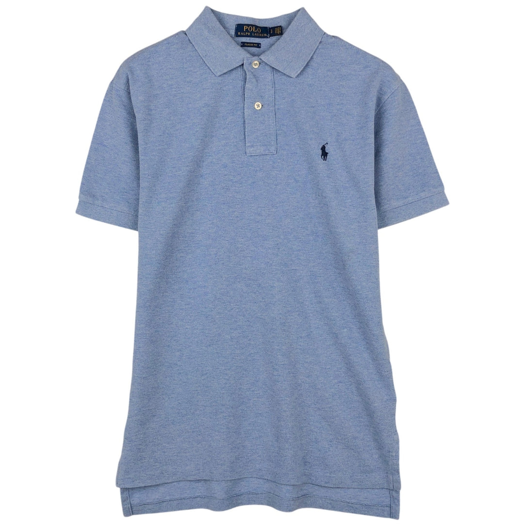 Ralph Lauren POLO RALPH LAUREN CLASSIC FIT short sleeve polo shirt men's size S cotton Blue type light blue Vintage Second Hand