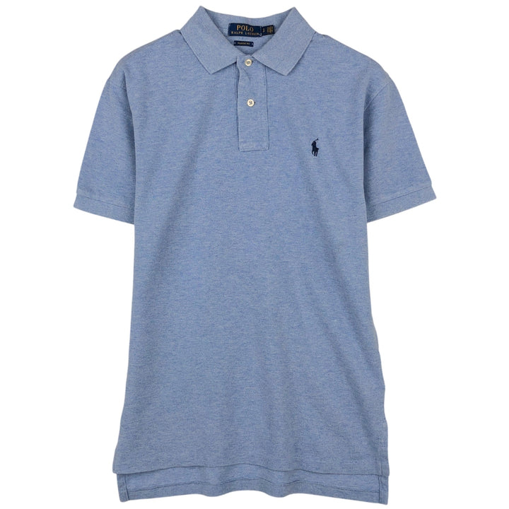 Ralph Lauren POLO RALPH LAUREN CLASSIC FIT short sleeve polo shirt men's size S cotton Blue type light blue Vintage Second Hand
