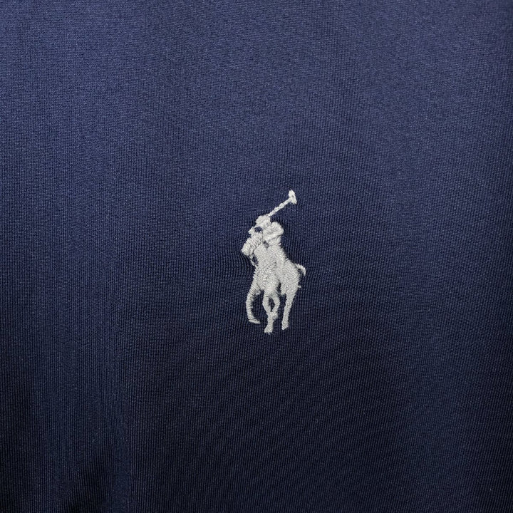 Ralph Lauren POLO RALPH LAUREN PERFORMANCE Short-Sleeve Polo Shirt, Men's Size M (approx.) cotton navy blue type Vintage Second Hand