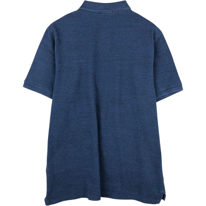 Ralph Lauren POLO RALPH LAUREN CLASSIC FIT short sleeve polo shirt men's XL equivalent cotton navy blue type Vintage Second Hand