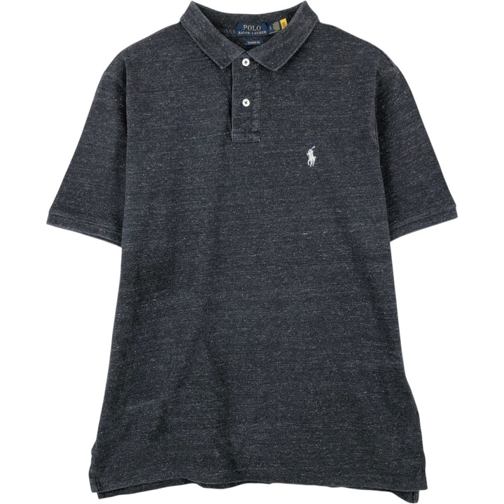 Ralph Lauren POLO RALPH LAUREN CLASSIC FIT short sleeve polo shirt for men size L cotton black type Vintage Second Hand