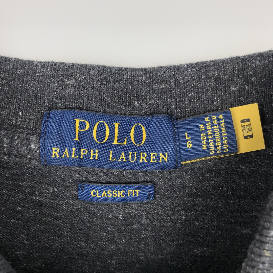 Ralph Lauren POLO RALPH LAUREN CLASSIC FIT short sleeve polo shirt for men size L cotton black type Vintage Second Hand