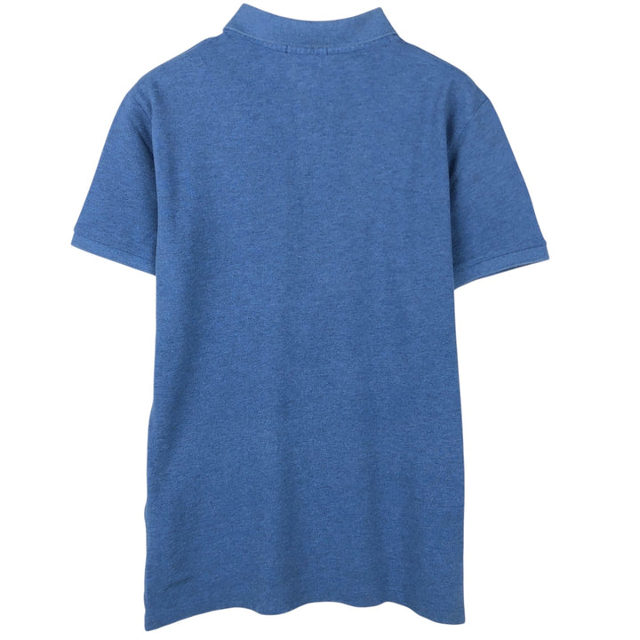 Ralph Lauren POLO RALPH LAUREN CUSTOM SLIM FIT short sleeve polo shirt, men's size L cotton blue type Vintage Second Hand