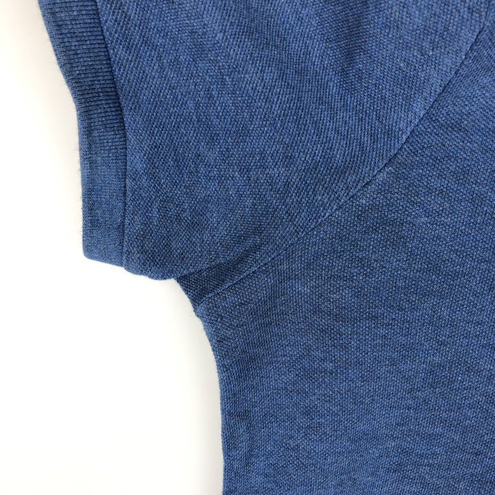 Ralph Lauren POLO RALPH LAUREN CUSTOM SLIM FIT short sleeve polo shirt, men's size L cotton blue type Vintage Second Hand