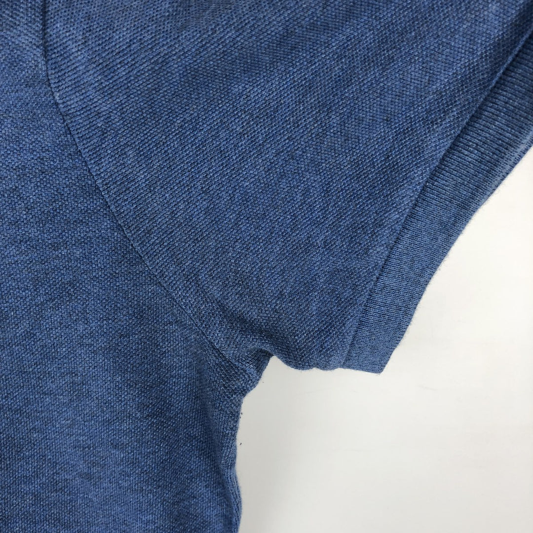 Ralph Lauren POLO RALPH LAUREN CUSTOM SLIM FIT short sleeve polo shirt, men's size L cotton blue type Vintage Second Hand