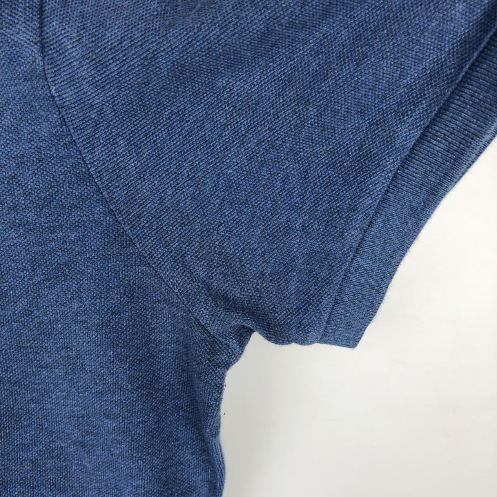 Ralph Lauren POLO RALPH LAUREN CUSTOM SLIM FIT short sleeve polo shirt, men's size L cotton blue type Vintage Second Hand